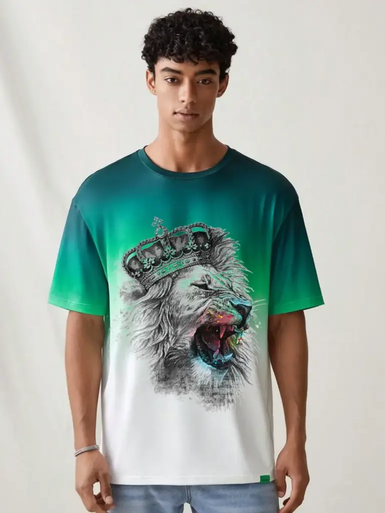 GREEN FASHION T-SHIRT FOR MEN